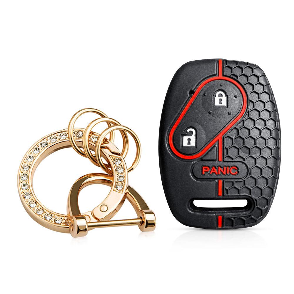 For Honda CRV SRV FRV Fit Civic Accord Jazz For Acura CSX Silicone Key Case Fob Accessories Holder Key Cover Shell