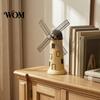 Retro European Windmill Dutch Ornaments, Mini Vintage Holland Statue, Resin Artwork, Ornament Classic Model, Rustic Desktop for Home Office
