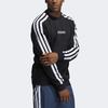 Adidas Contrast Stripe Logo Crew Neck Sweatshirt Men Sweatshirt Black GN5122