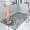 Non-Slip Silicone Bathroom Mat - Foot Massage Shower Mat, Water-Resistant Bathtub Floor Mat for Safety & Comfort
