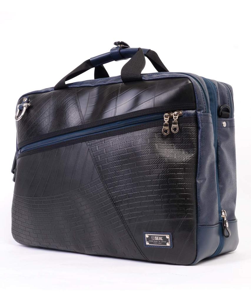Morino Canvas x SEAL Waterproof 3WAY Business Bag Expanding Capacity Business Backpack Maritime Force Recruitment Made in Japan Men's Self-Defense