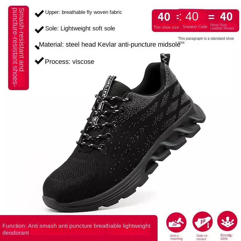 Labor Insurance Shoes Puncture-proof, Steel-headed Shoes Are Breathable, and Work Shoes Are Not Tired After Standing for A Long Time.