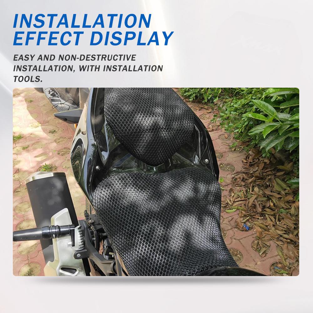 For Kawasaki Ninja 250 300 Ninja300 Ninja250 Z900 Z400 Motorcycle Accessories Mesh Seat Cover Cushion Pad Guard Waterproof Net
