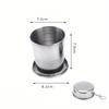 1pc Mini Collapsible 75/150/250ml Alcohol Cup Stainless Steel Portable Outdoor Wine Cup Travel Wash Mug Practical Drinkware