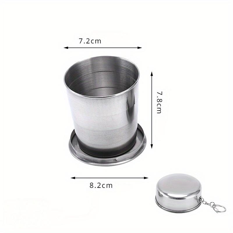 1pc Mini Collapsible 75/150/250ml Alcohol Cup Stainless Steel Portable Outdoor Wine Cup Travel Wash Mug Practical Drinkware