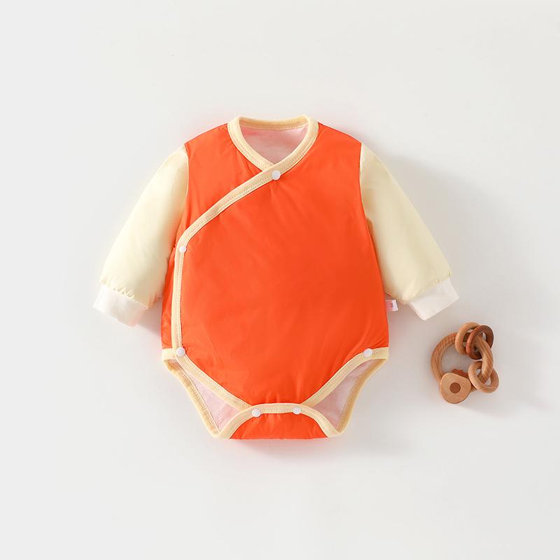 Quilted Infant Onesie: Warm, Thick Long-Sleeve Bodysuit for Autumn/Winter 73cm