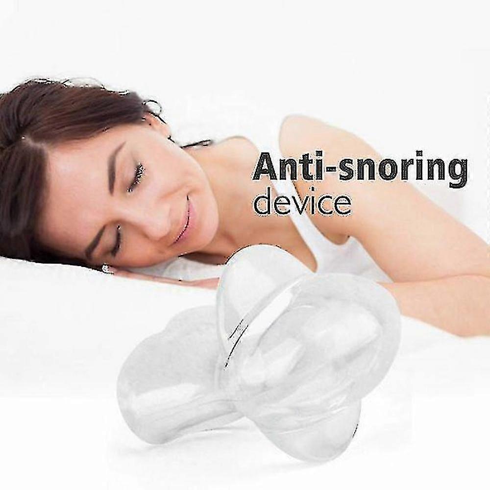 Anti Snoring Tongue Soft Transparent Medical Silicone Sleep Apnea Night Guard Stop Snore Tongue Retainer AQV ODJ S05