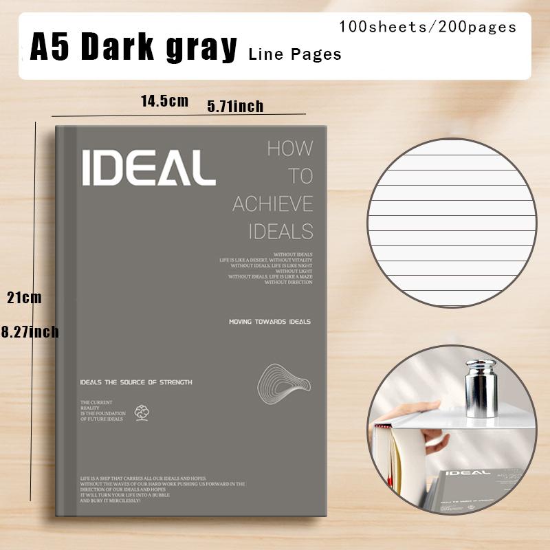 A5 Hardcover Notebook - Minimalist Square Design with Thick Eye Protection Paper, Premium Notebook for Office & School Writing