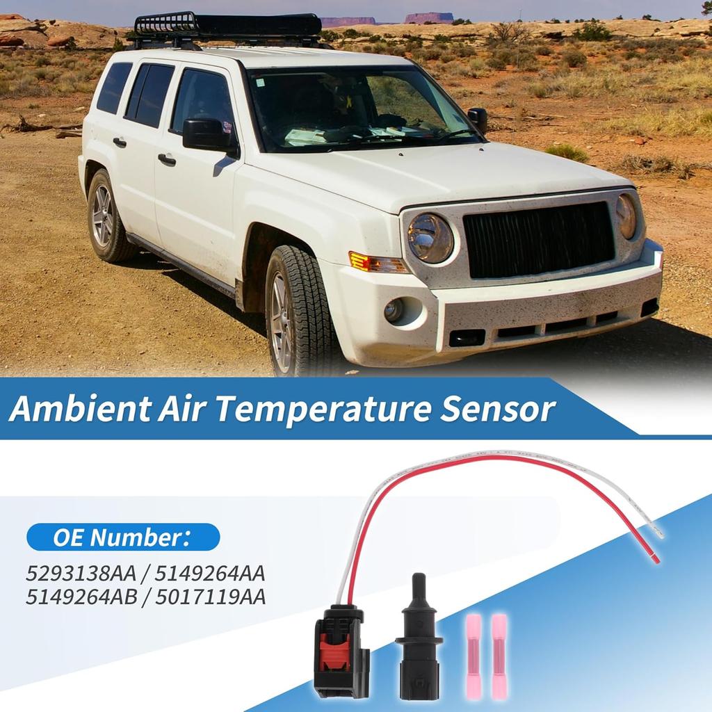 No.5293138AA Ambient Air Temperature Sensor for Ram 3500 6.7 Diesel 11-12 for Dodge Journey 2.4 3.6 09-20 for Jeep Compass 07-17 with Connector