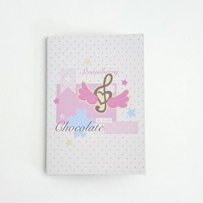 A6 Ins Clover House Strawberry Fixed-page Journal Cute Aesthetic Collage Notebook for Scrapbooking Diary for Daily Writing