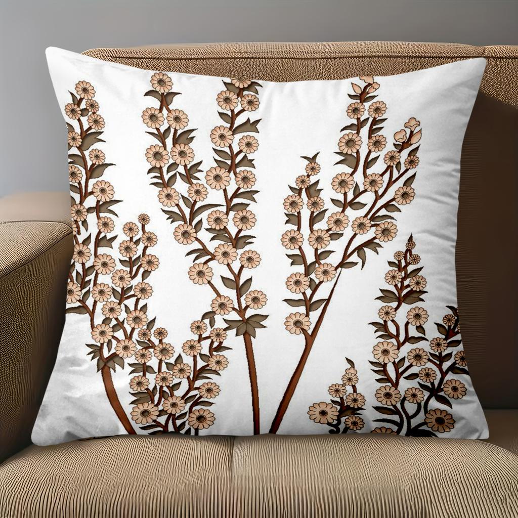 1 Pieces Bohemian Floral Vine Print Throw Pillow Covers Pattern Cushion Cover Suitable For Sofa Bedroom Car Pillow Cover