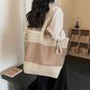 Woven Straw Tote with Tassel Accent and Spacious Interior for Summer Beach or Casual Daily Use