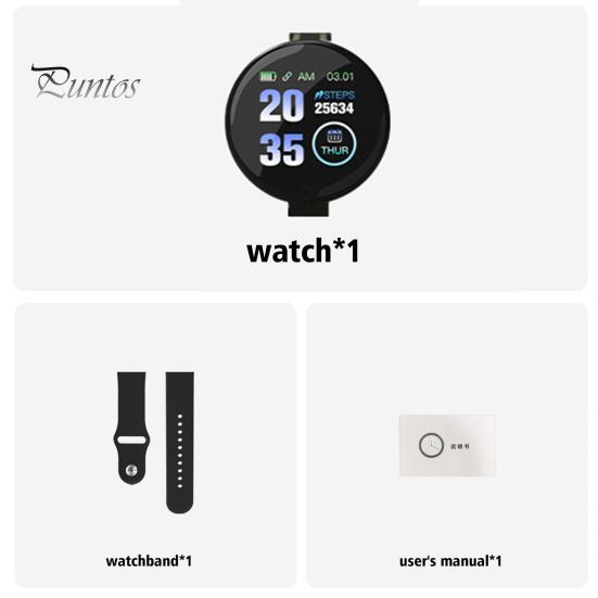 Smart Watch D18S 1.44 Inch Touch Control Heart Rate Monitoring Large Sport Screen Men Ladies Bracelet Fitness Tracker for Running