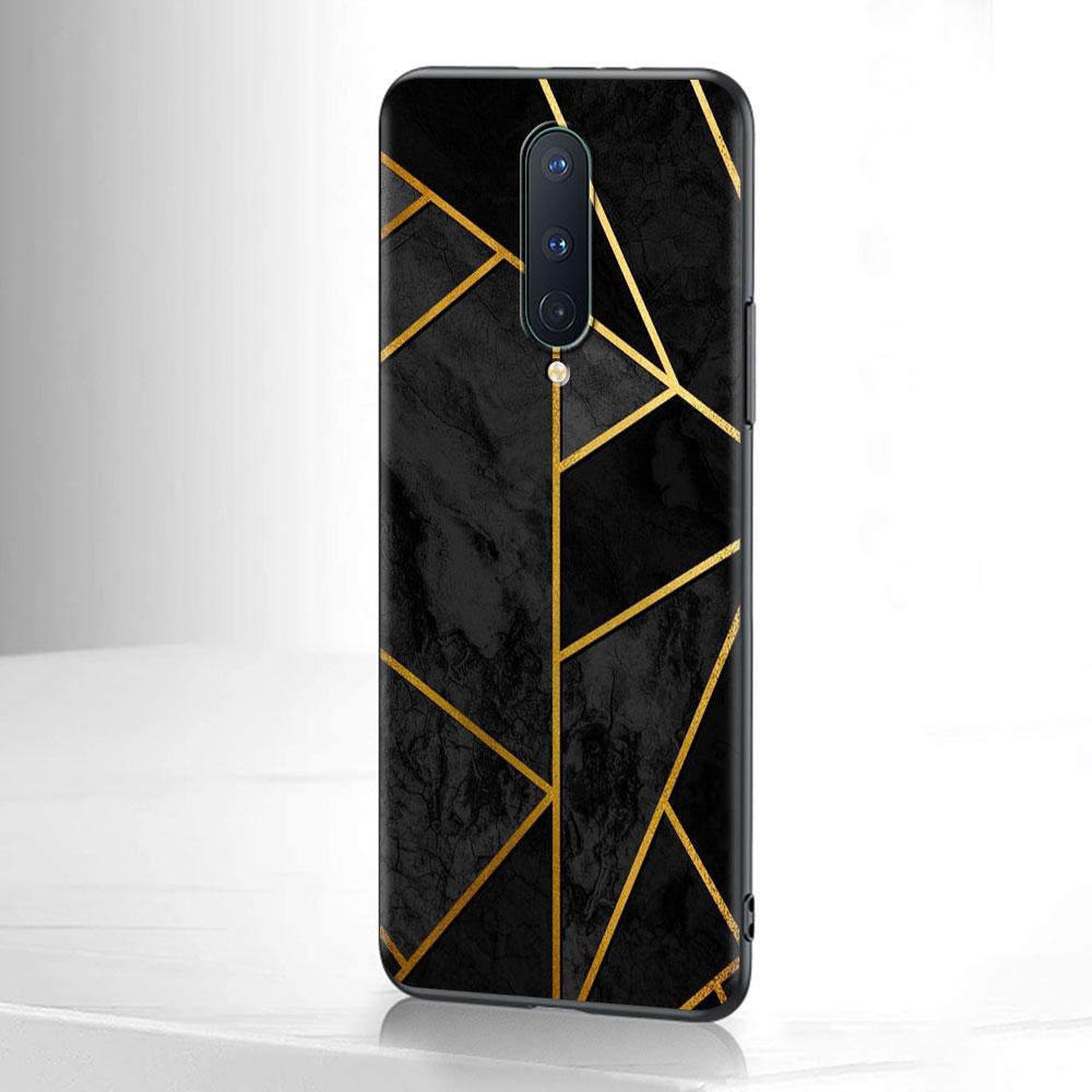 Marmor Geometrische Figur Capa Für OnePlus 8T 8 Nord N10 5G 7 9 7T 9R Telefon Fall Für 1 + Nord 2 N100 N200 Z Schwarz Tpu Abdeckung Cas
