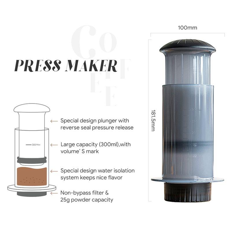 2025 Trend Cafe French Press Coffee Cafecoffee Pot For Aeropress Machine Including Filters Paper Kit- Portable Coffee Maker For