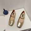 Fashion Flat Shoes for Women 2025 Spring Autumn Mary Janes Shoes Square Toe Shallow Casual Ladies Shoes Women's Plus Size 41-43 loafers