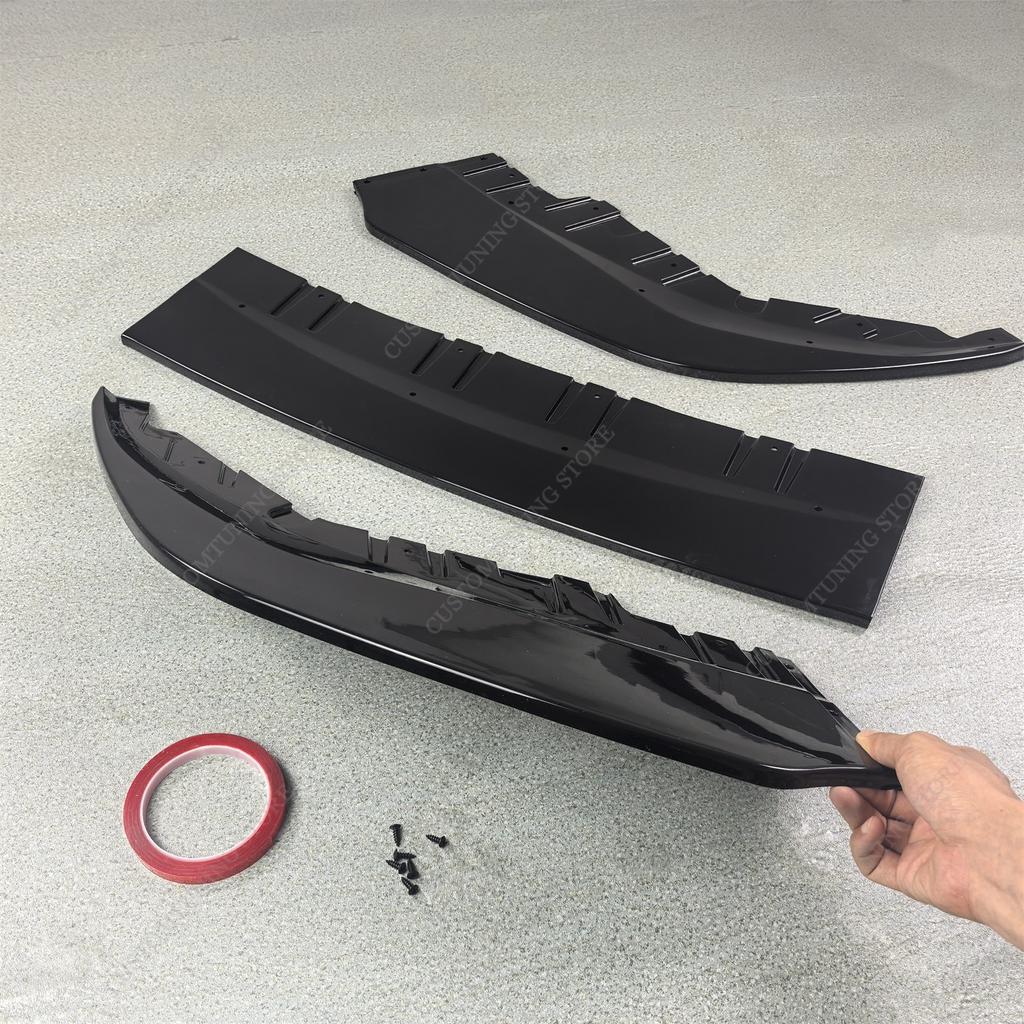 MP OEM Stil Glänzend Schwarz Frontstoßstange Lippe Splitter Spoiler für BMW G26 i4 M50 M60 M Sport 4-türiges Gran Coupe 2021-2026 Tuning