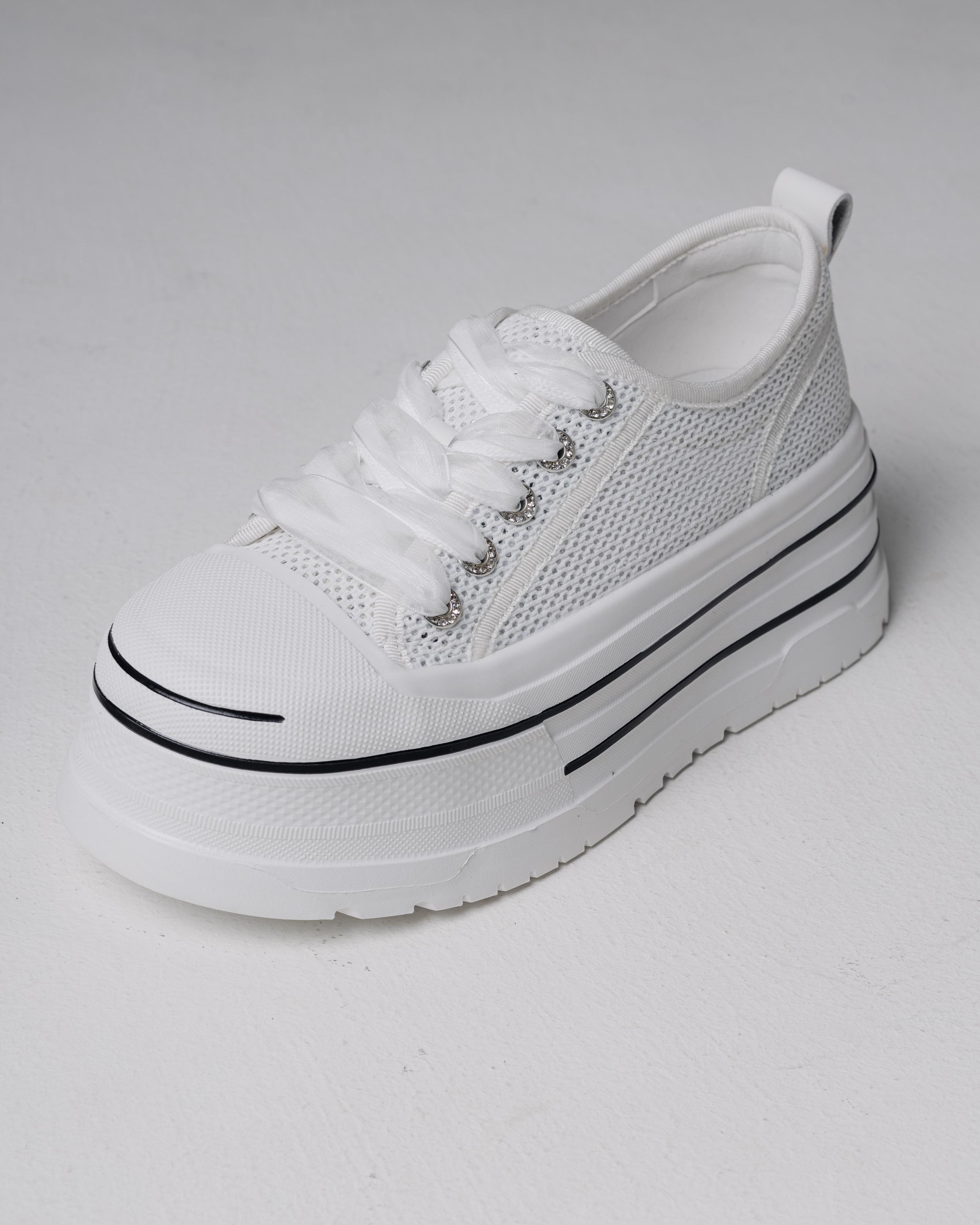 

Кроссовки летние на платформе Suny Liana 16500 36 белые текстиль 41