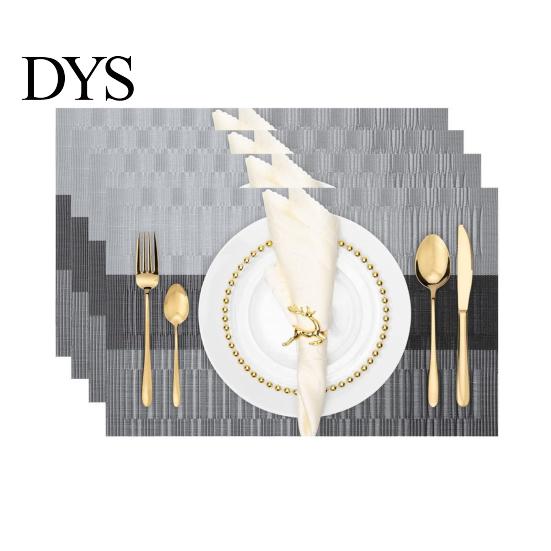 Eco-friendly Placemats PVC Heat Resistant Table Mats for Dining Durable Simple Waterproof Washable Kitchen Tableware Tabletop Protection