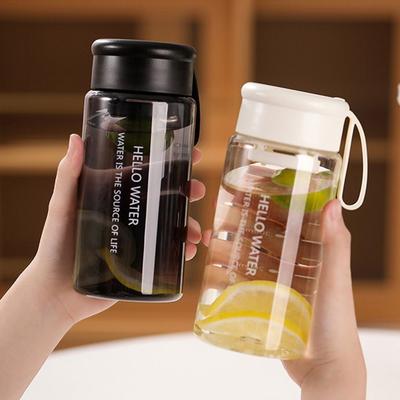 Transparent Sports Water Cup with Tea Strainer Water Cup Simple Single-layer Plastic Cups