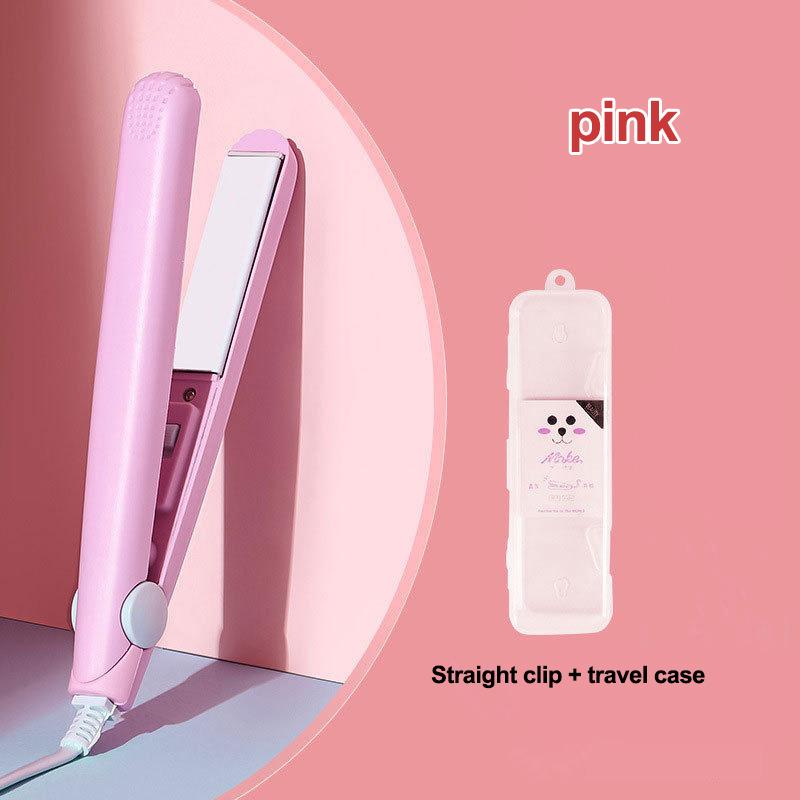 1PC Mini Hair Straightener Cartoon Curling Straight Hair Dual Purpose Clipboard Portable Curling Iron