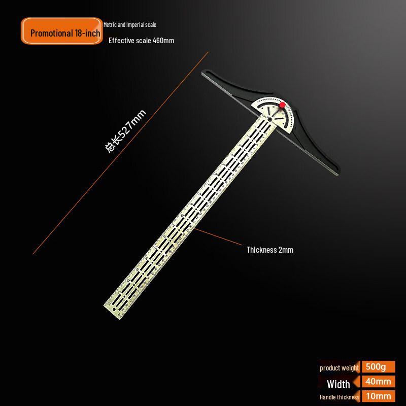 Rongyu Stainless Steel T-Bevel Square Ruler