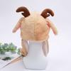 Cartoon Santa Reindeer Party Headdress Jumping Up Ears Ear Moving Hat Cute Plush Hats  Aldult