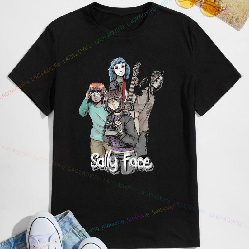 Mens  Womens Sally Face Magic Mask Gothic Retro TShirt Sally Face Classic Pattern TShirt
