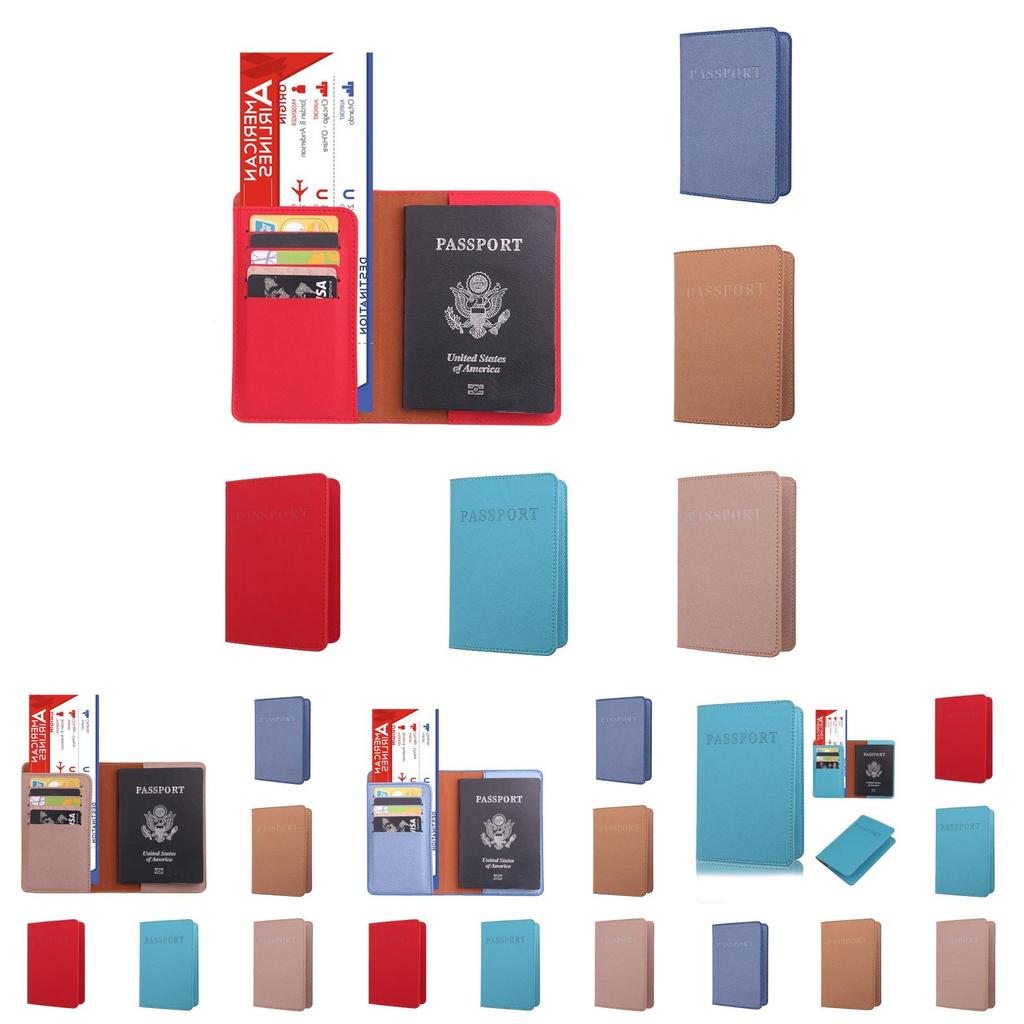 Stylish Durable Pu Leather Passport Holder Multi-card Travel Wallet Unisex Passport Cover