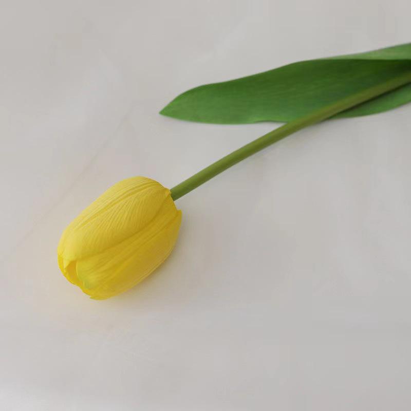 Hanyang Moisturizing Feel Artificial Tulip Flower for Decoration, Living Room or Photography, Pink and White