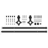 Vidaxl System for Sliding Door Installation, 213.5 Cm, Steel, Black