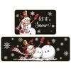 VIKAMA2pcs Christmas-Themed Rug Set Stain-Resistant  Non-Slip Entrance Hallway Doormats Kitchen  Laundry Room Rugs Home Decor