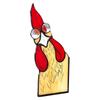 Funny Window Corner Decor - Peeping Rooster, Funny Rooster Stained Bird Window Corner Decor, Rooster Yard Decor