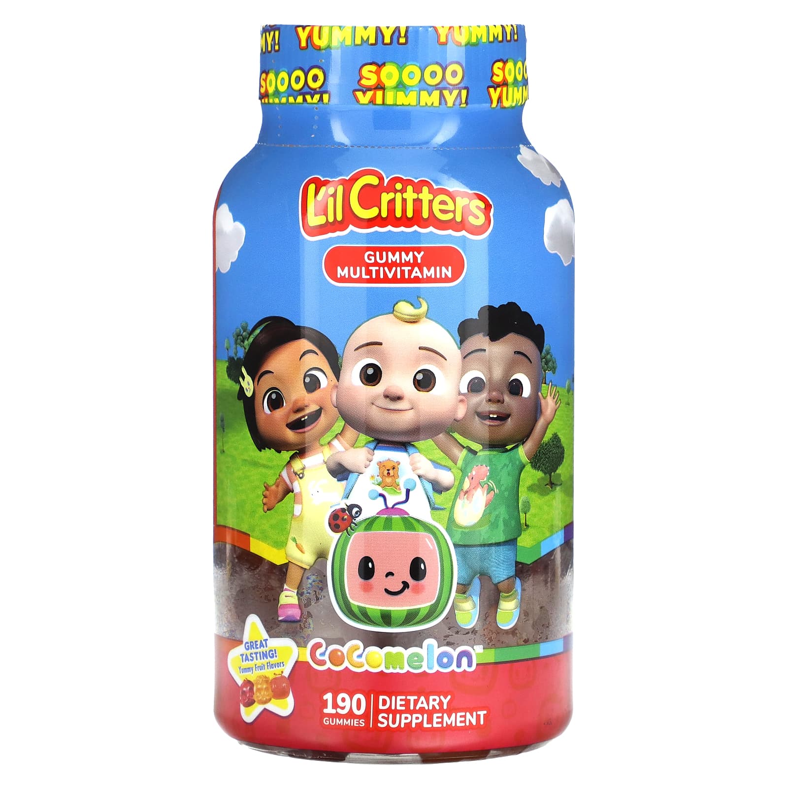 

L il Critters, Cocomelon, Gummy Multivitamin, Yummy Fruit, 190 Gummies