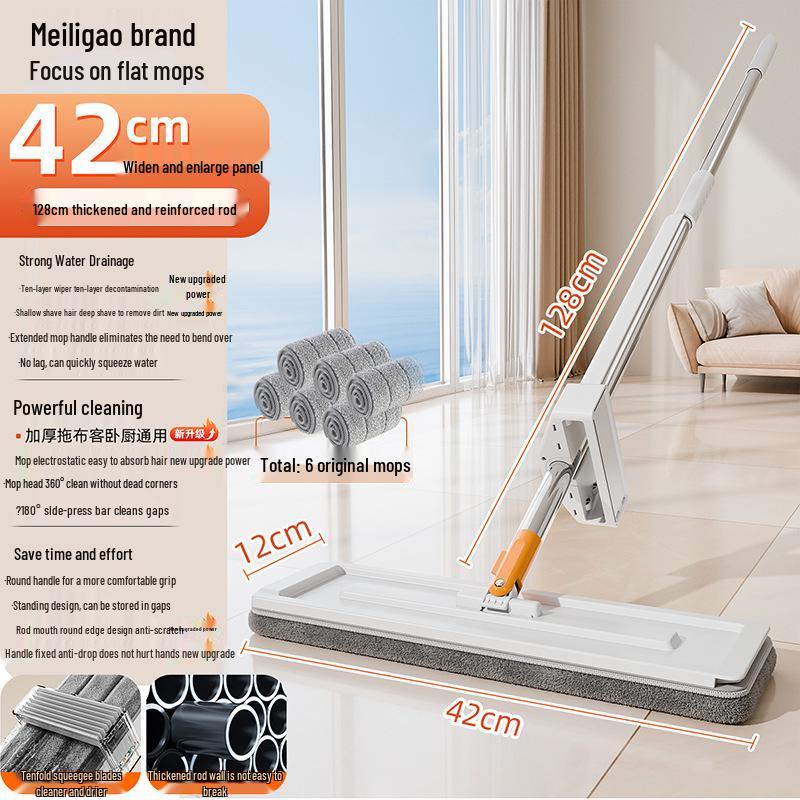 Dual-Use Flat Mop 2025: Wet/Dry Hands-Free Cleaning