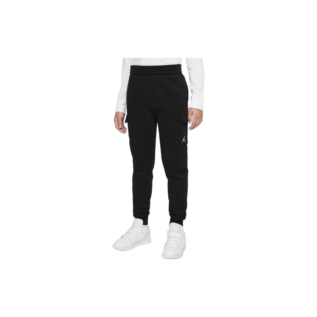 Jordan Kids Knitted Sports Pants Logo Embroidery Tapered Casual Joggers Kids bottoms Black 95B087-023