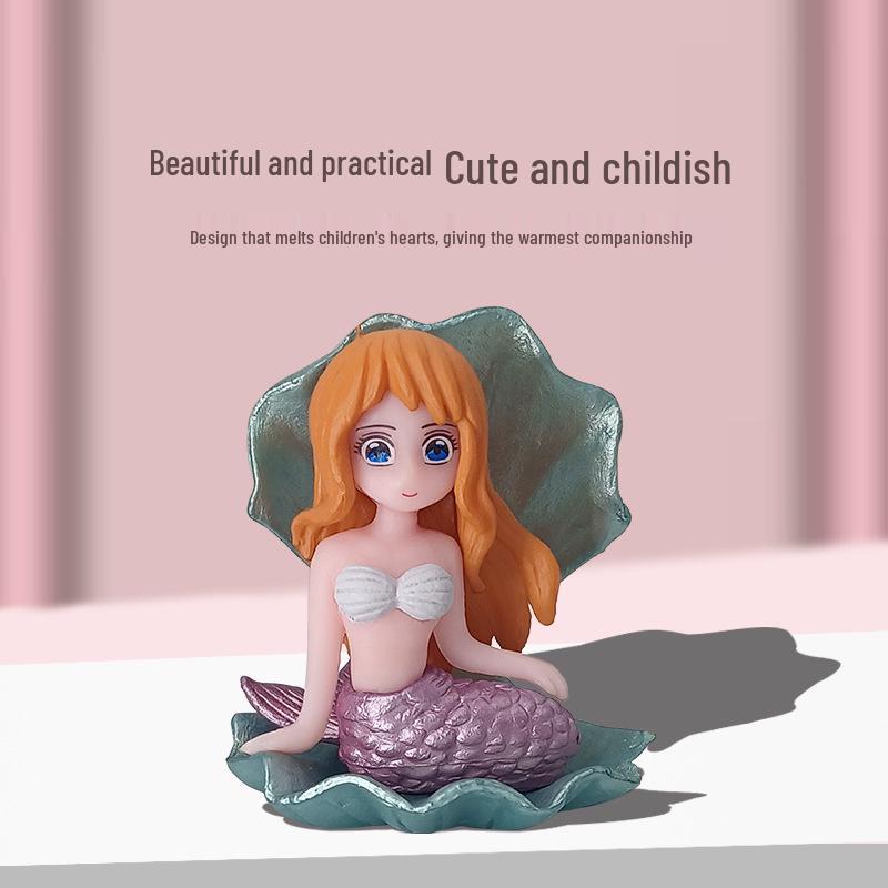 Seashell Mermaid DIY Fish Tank Ornament - Ocean Landscape Doll Accessory