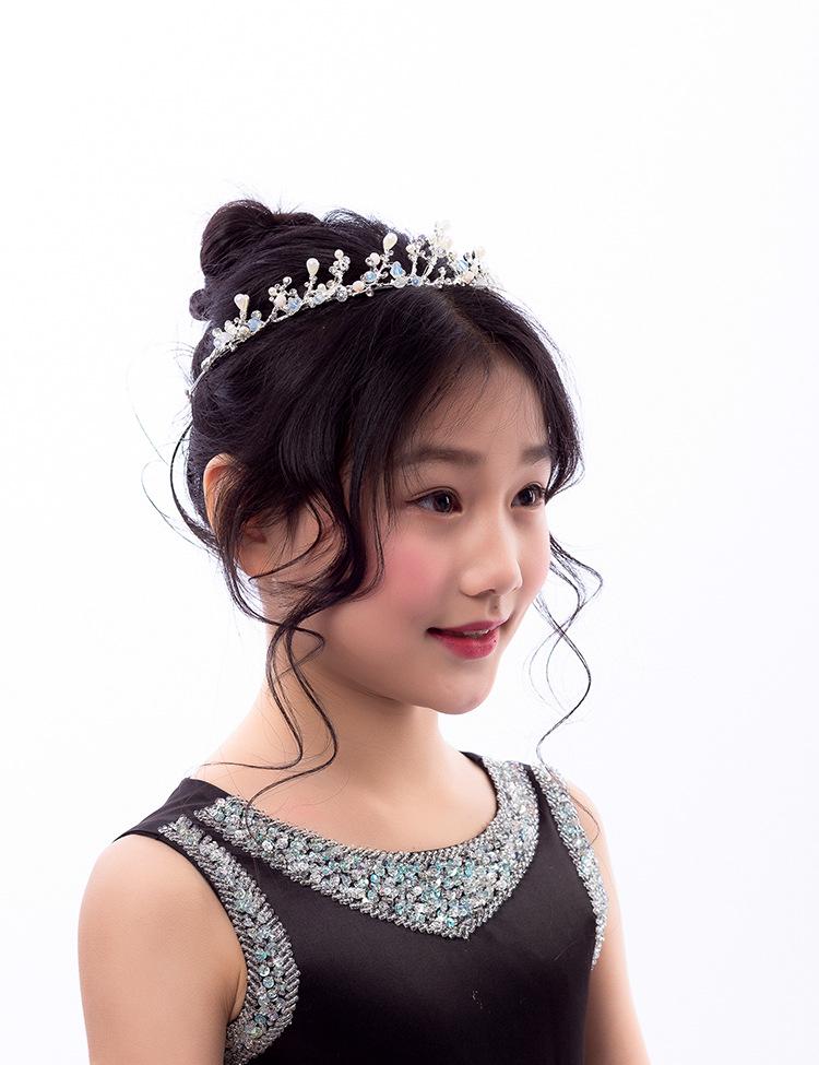 Korean Princess Crystal Headband: Children's Alloy Crown for Birthdays and Performances