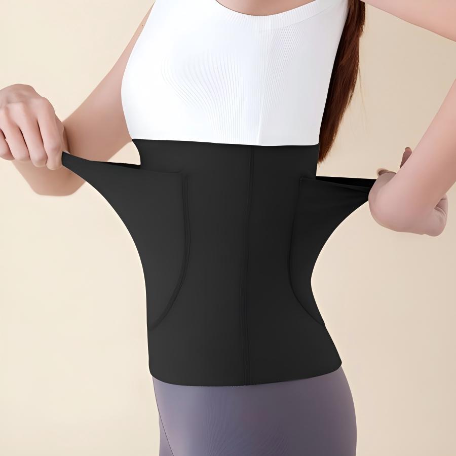 

Women S Develvetfabric Waist Belt With Two Pockets, Breathable Support Belt, Keep Your Stomach Warm & Protect Your Stomach M
