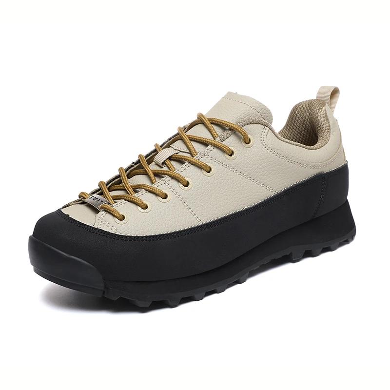 

Casual Sneakers Men Anti-slip Low-top Lace-up Outdoor Hiking Shoes Men Walking Thick-soled Breathable Casual Shoes Men 39 хаки