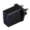 4-Port USB Charger with EU/UK/US Plugs, 5.1A Travel Charger Adapter