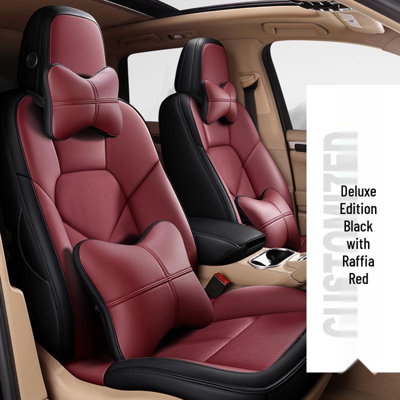 Full Coverage Genuine Leather Seat Cushion for BMW 5 Series and Porsche Cayenne