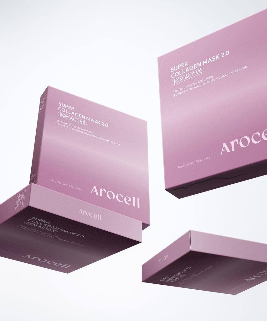 [4 Sheets] Super Collagen Mask 2.0 ECM ACTIVE