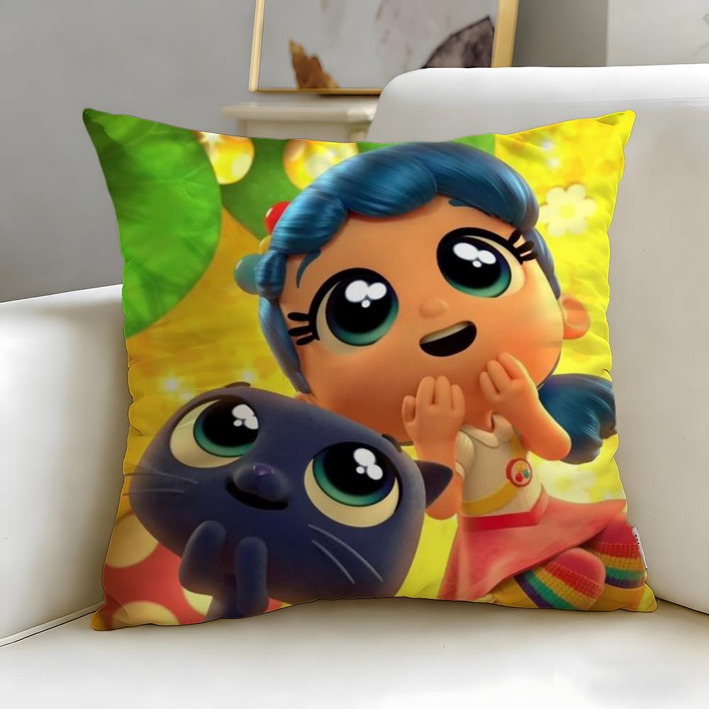 cartoon True and the Rainbow Kingdom Cushion Cover Soft & Easy-Wash Pillow Case – Versatile for Couch, Bed, Travel and Office