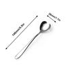 D2 4Pcs Coffee Spoon Stainless Steel Heart Shaped Tea Dessert Sugar Stirring Spoon Cafe Kitchen Gadget Sets Tableware Utensils