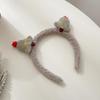 Christmas Hair Hoop Girls Plush Reindeer Antlers Deer Ear Christmas Party Cosplay Headbands Festival Hair Accessories Gifts