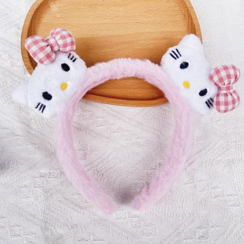 Cartoon Plush Headband: Cute Hair Accessory for Women & Kids, Perfect for Face Washing
