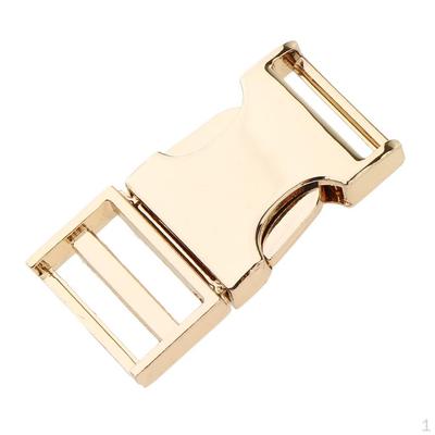 Metal Bag Webbing Belt Buckle Clip Clasp - Gold, Inner Diameter 19mm