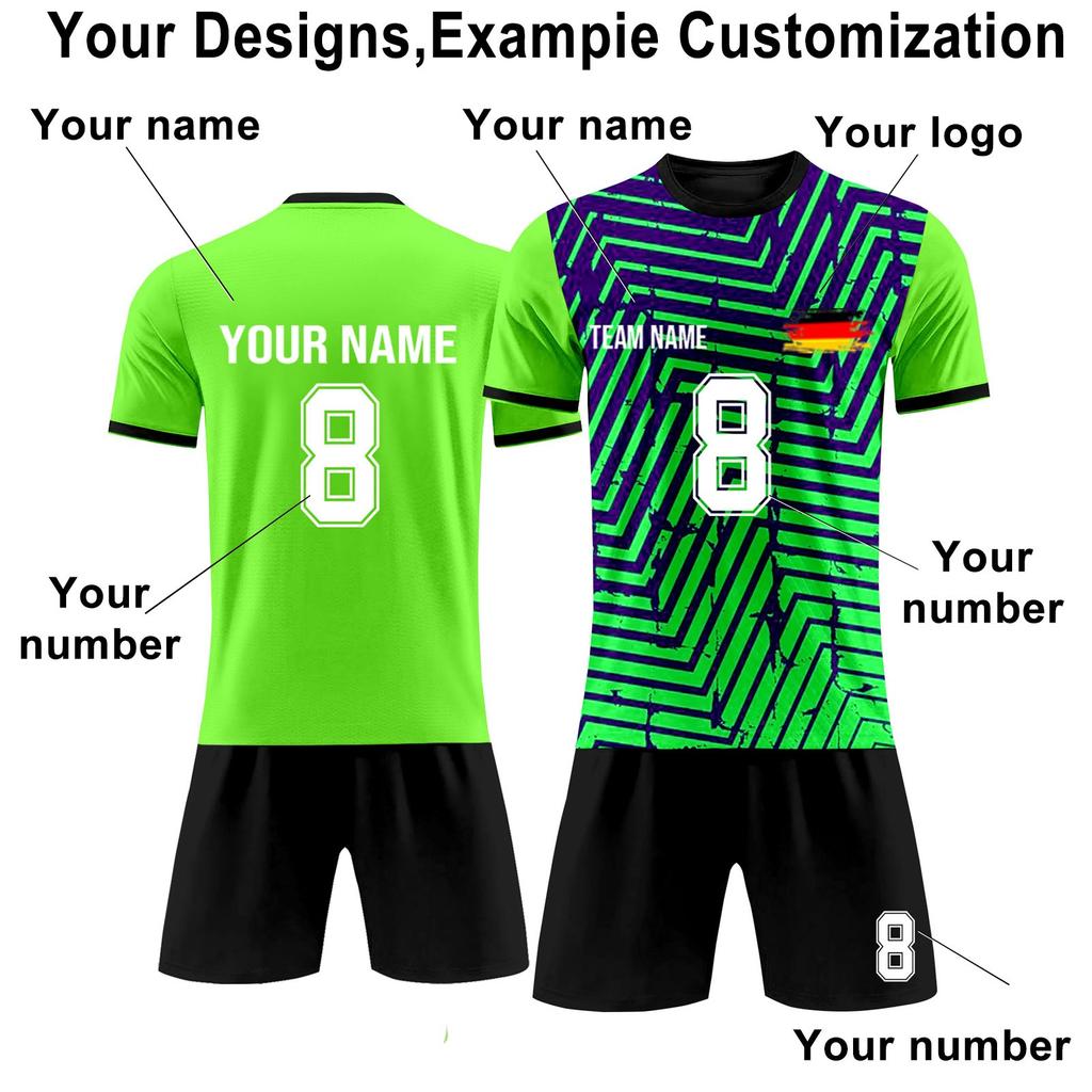 Personalised Shirts Kit Mens Girls With Name Number Custom Football Jerseys For Boys Training Suit