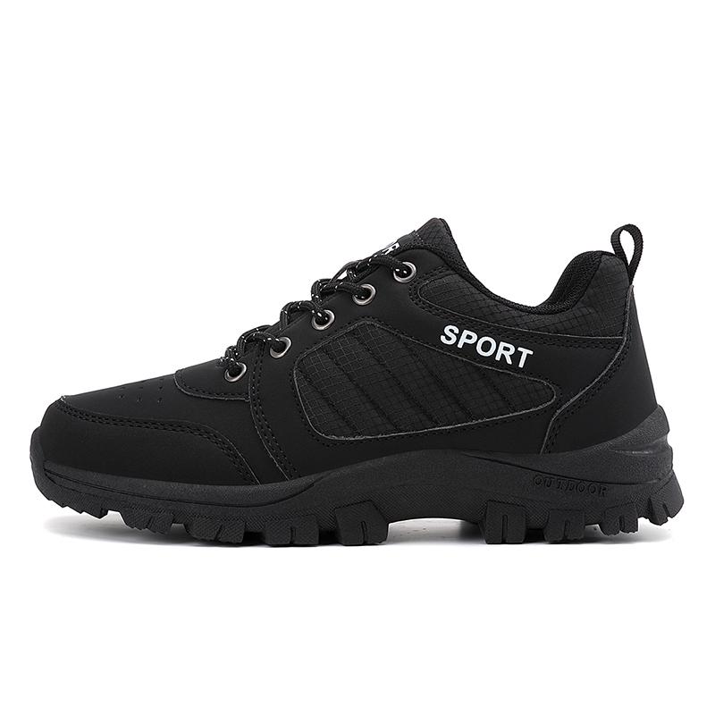 Anti-slip Hiking Shoes for Women Breathable Casual Trainers PU Leather Wear-resistant Outdoor Sneakers for Camping Trekking